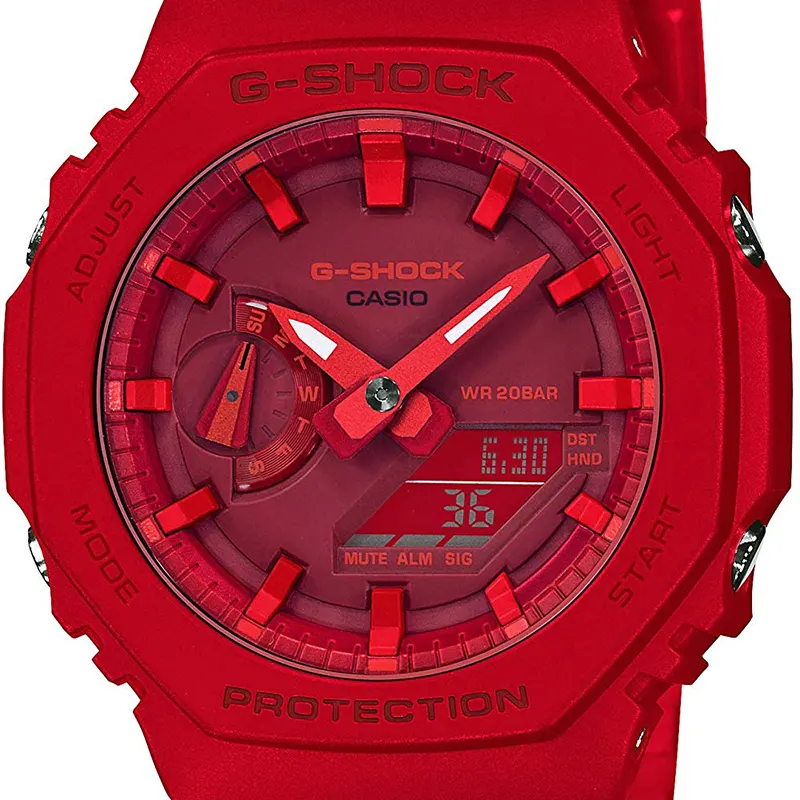 Casio G-Shock GA-2100-4A Carbon Core Guard Red Men's Watch
